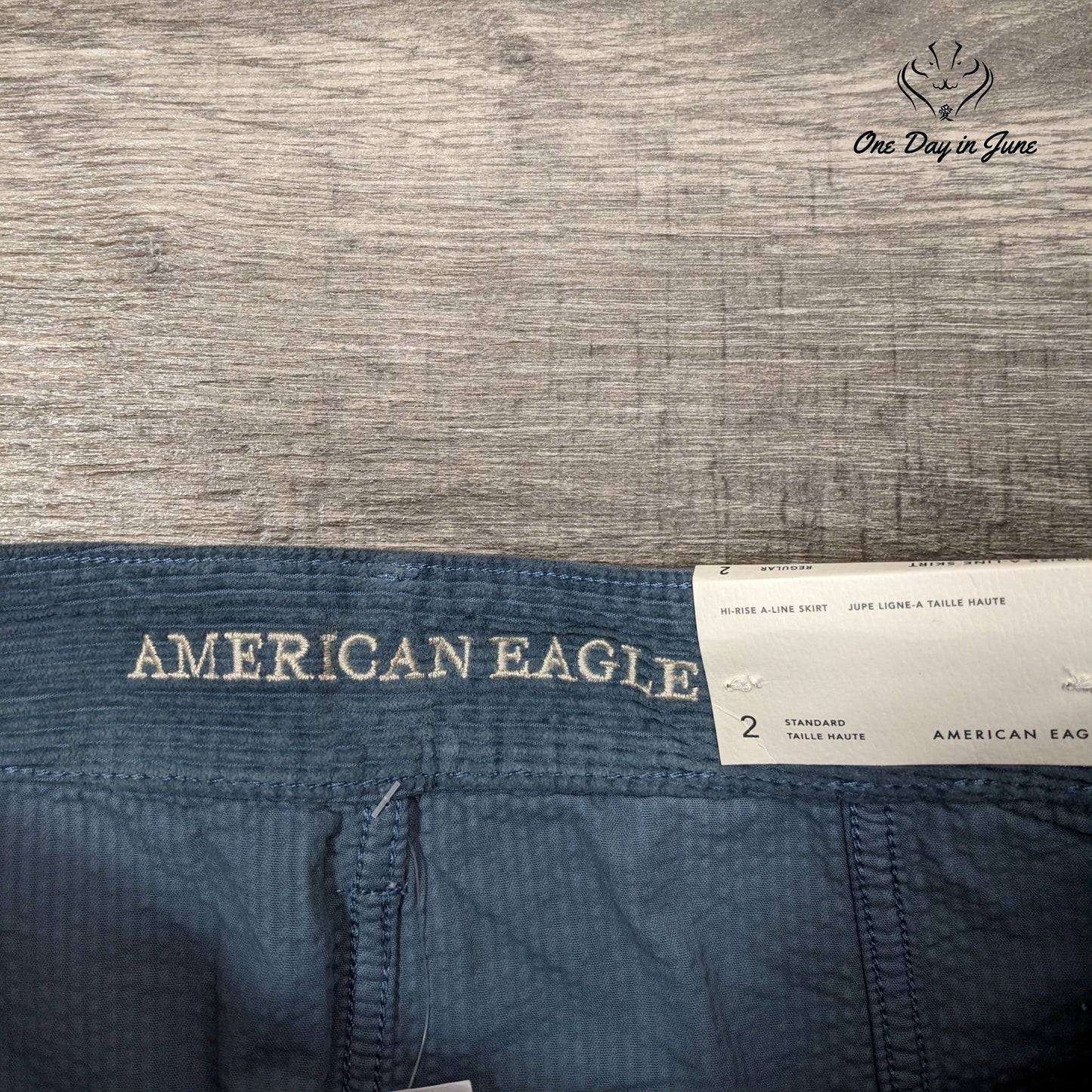 American Eagle Outfitters Zip Front High Rise A Line Corduroy Skirt Size 2