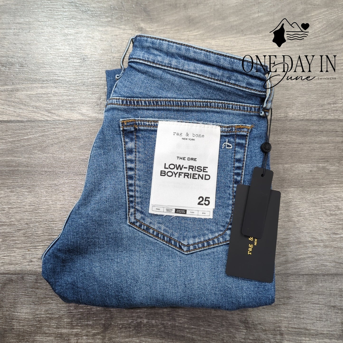 Rag & Bone The Dre Loe Rise Boyfriend Jeans Size 0 (25)