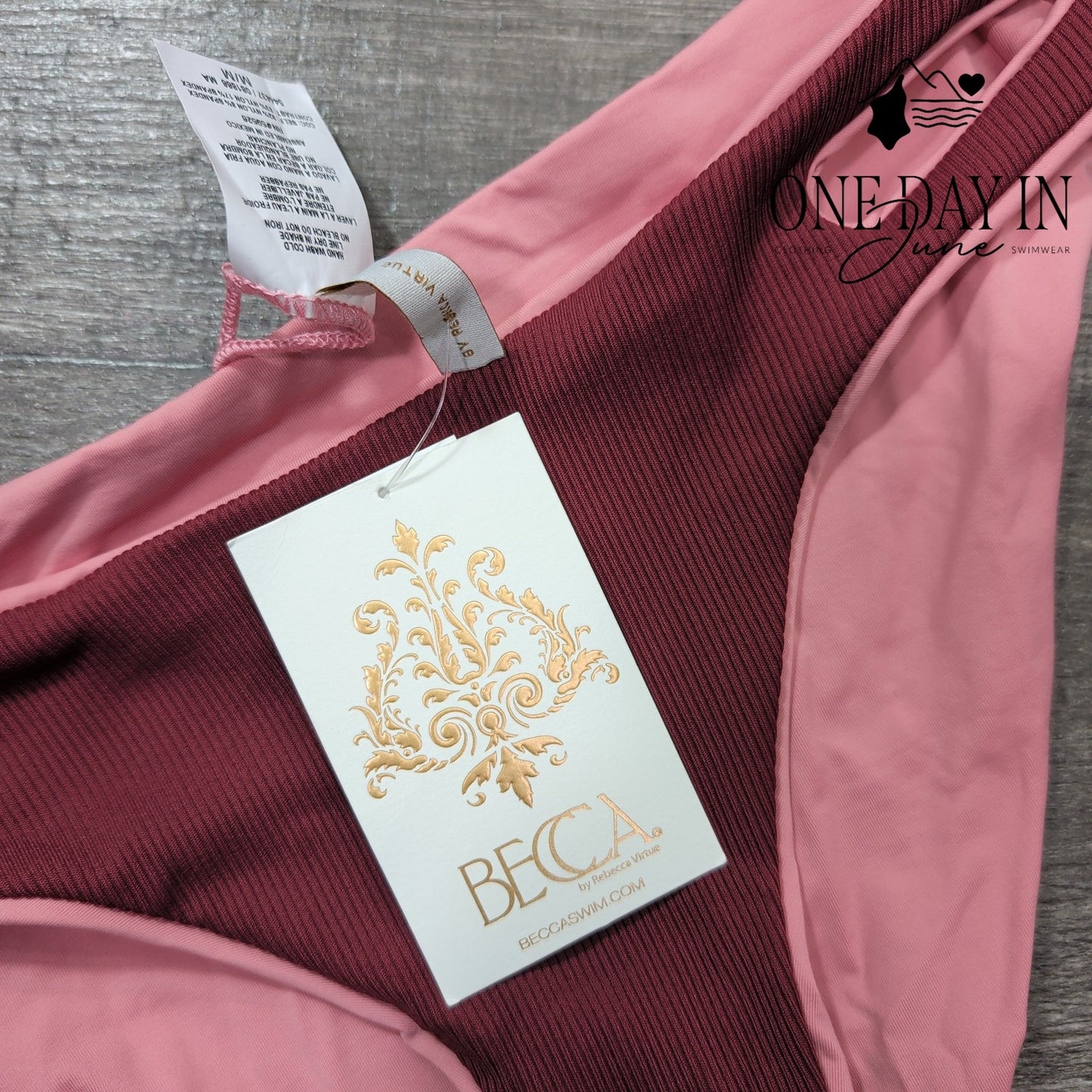 Becca Ribbed Bikini Bottom Size M