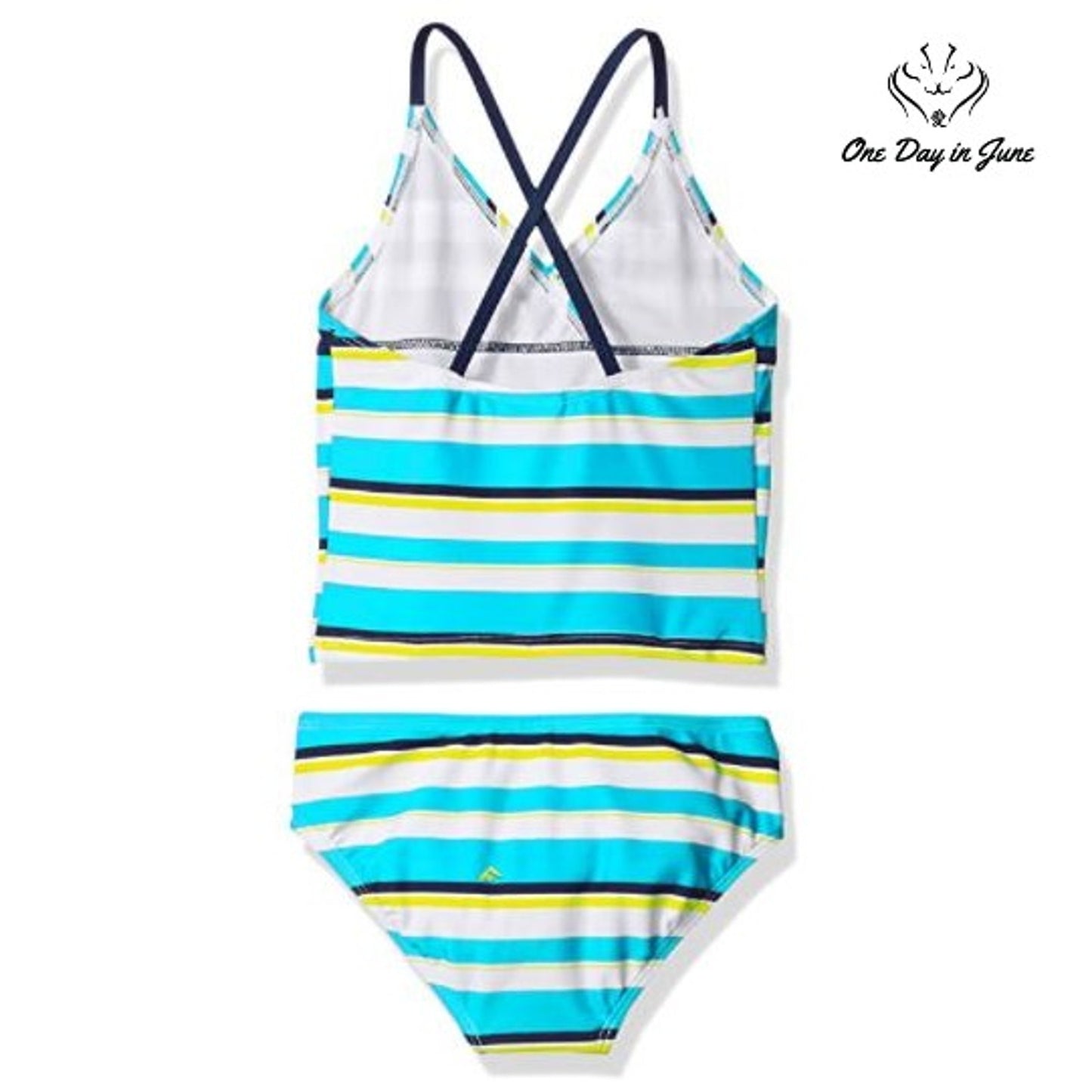 Kanu Surf Striped Candy Tankini Swimsuit Size 4T