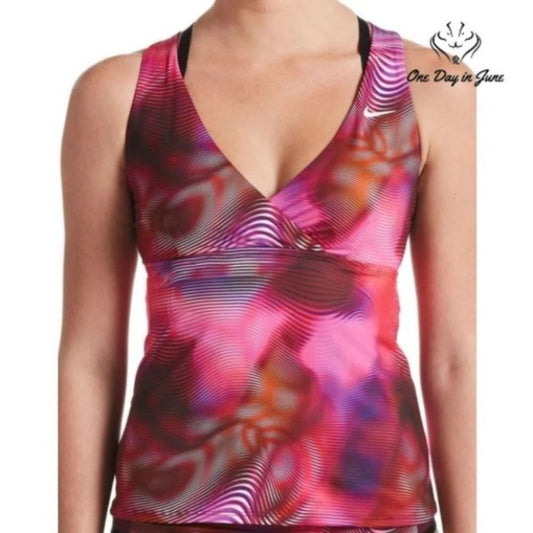 Nike Layered Crossback Tankini Top Size S