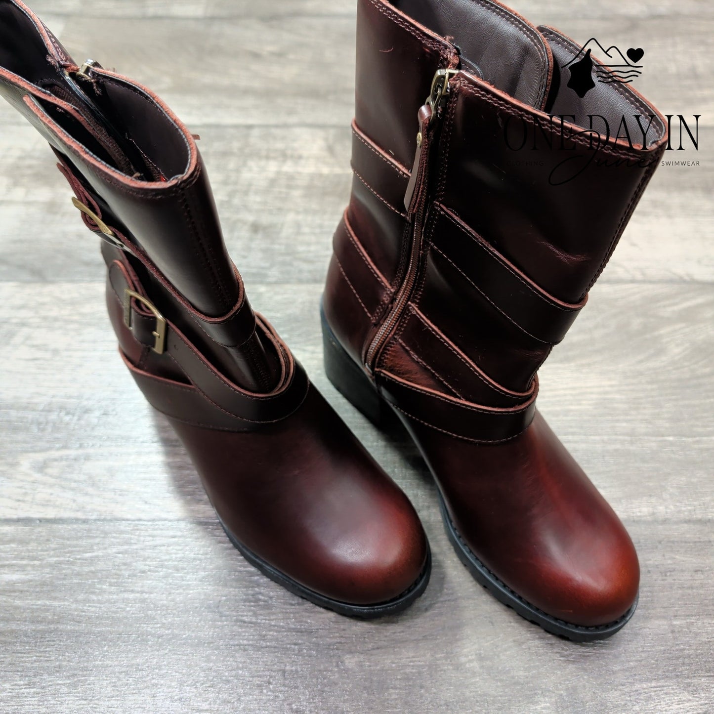 Harley Davidson LaLanne Triple Strap Boots Brown Leather NWT Size 8.5