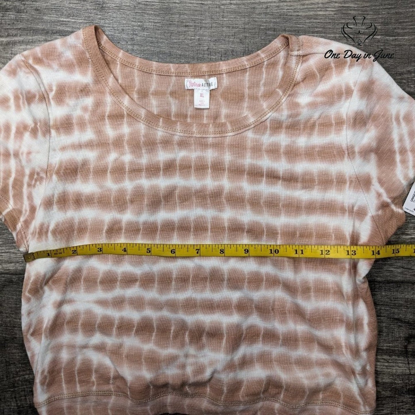 Flirtitude Ribbed Tie Dye Tee Shirt Size XL