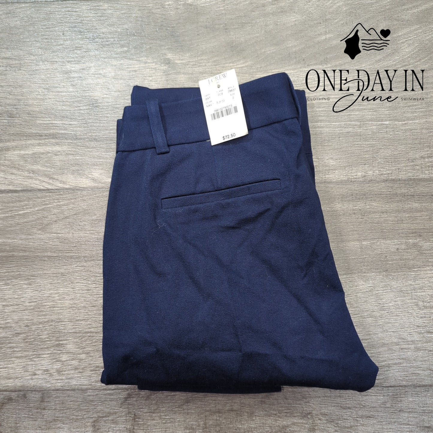 J.Crew Winnie Pant City Fit Cropped Pants Navy Blue Stretch NWT Size 2