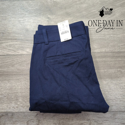 J.Crew Winnie Pant City Fit Cropped Pants Navy Blue Stretch NWT Size 2