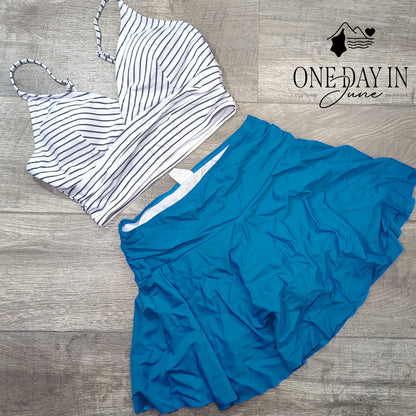 CharmLeaks Skirted Tankini Swimsuit Size M