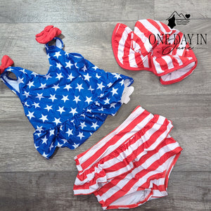 Mioglrie Girl's Tankini Swimsuit Size 3-4 Y