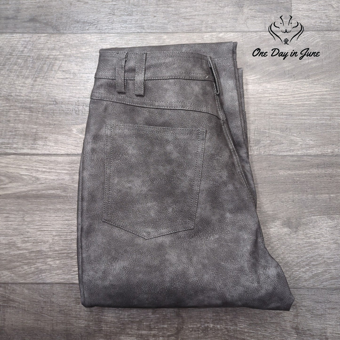 Topshop Faux Leather Straight Leg Pants Size 12