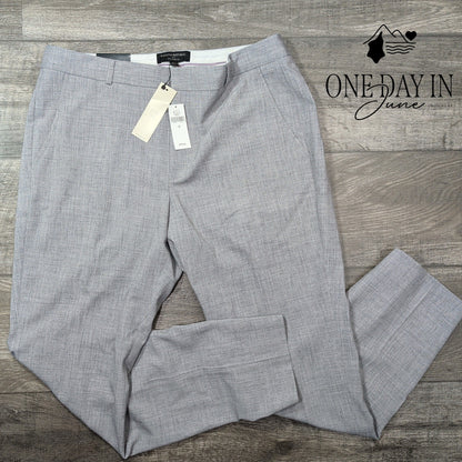 Banana Republic Ryan Curvy Fit Pants Gray Mid Rise Trouser NWT Size 12