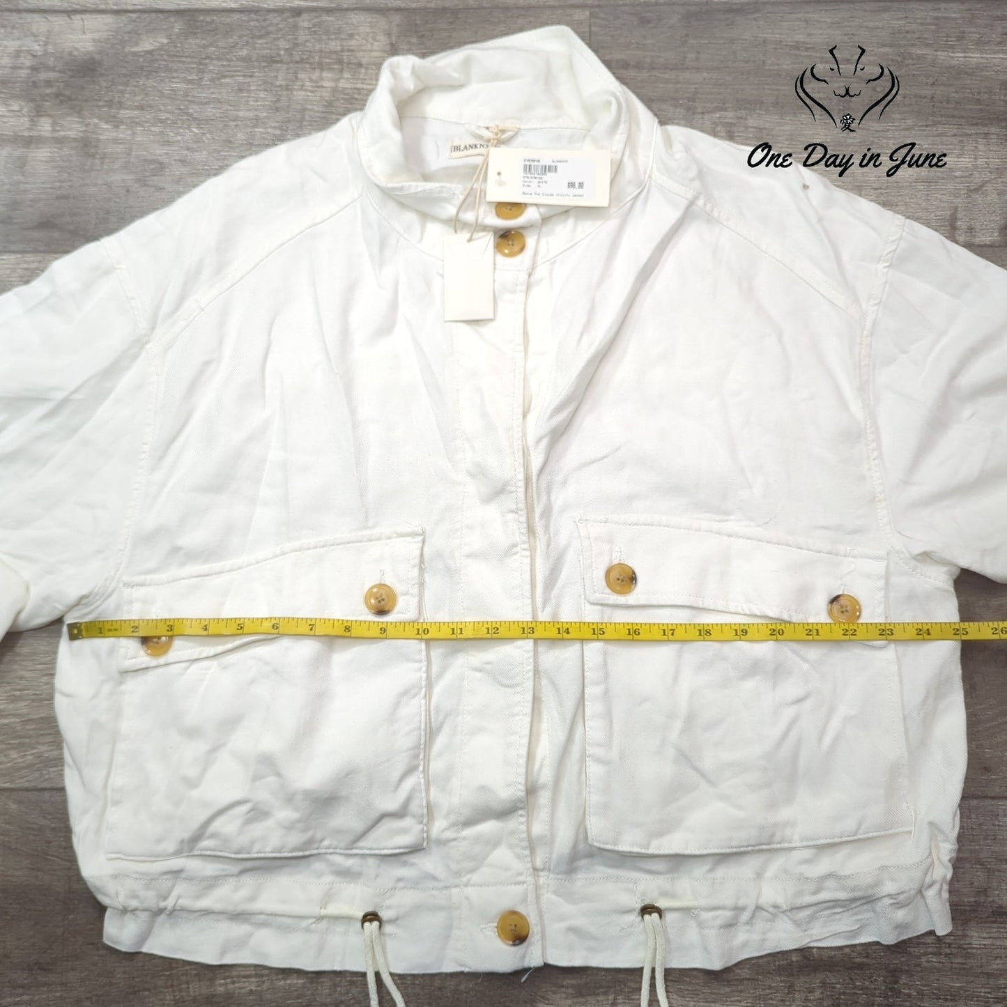 BlankNYC Button Front Drawstring Jacket Size XL