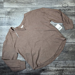 A.n.a Long Sleeve Ribbed V Neck Top Size S