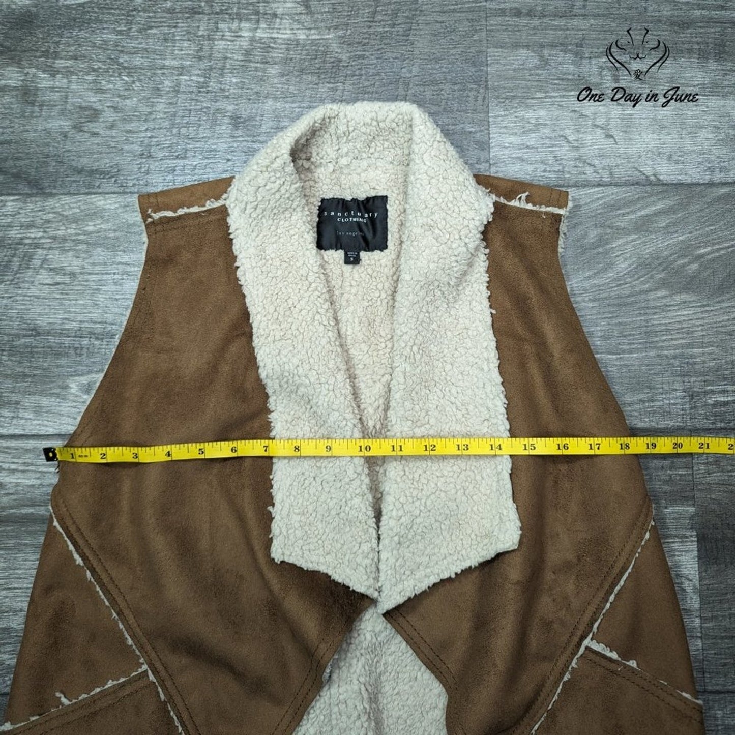 Sanctuary Fleece Lined Vest Size S