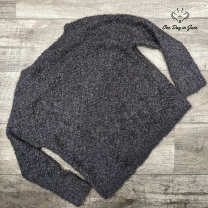 Poof Apparel Fuzzy Knit Sweater Size L