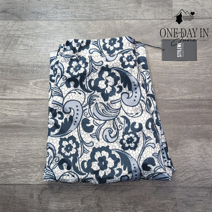 Stylewe Satin Paisley Crop Pants Size 10