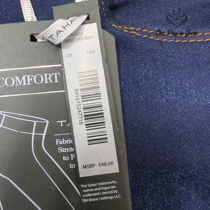 Tahari Plus Size Charlotte Double Button Skinny Jeans Size 14W