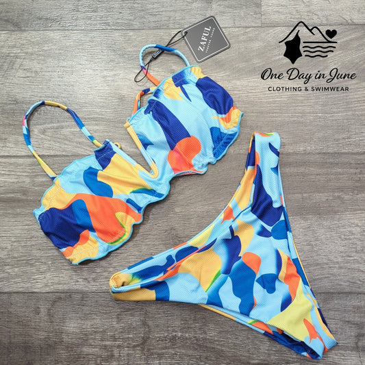 Zaful V Wire High Cut Bikini Swimsuit Size 4