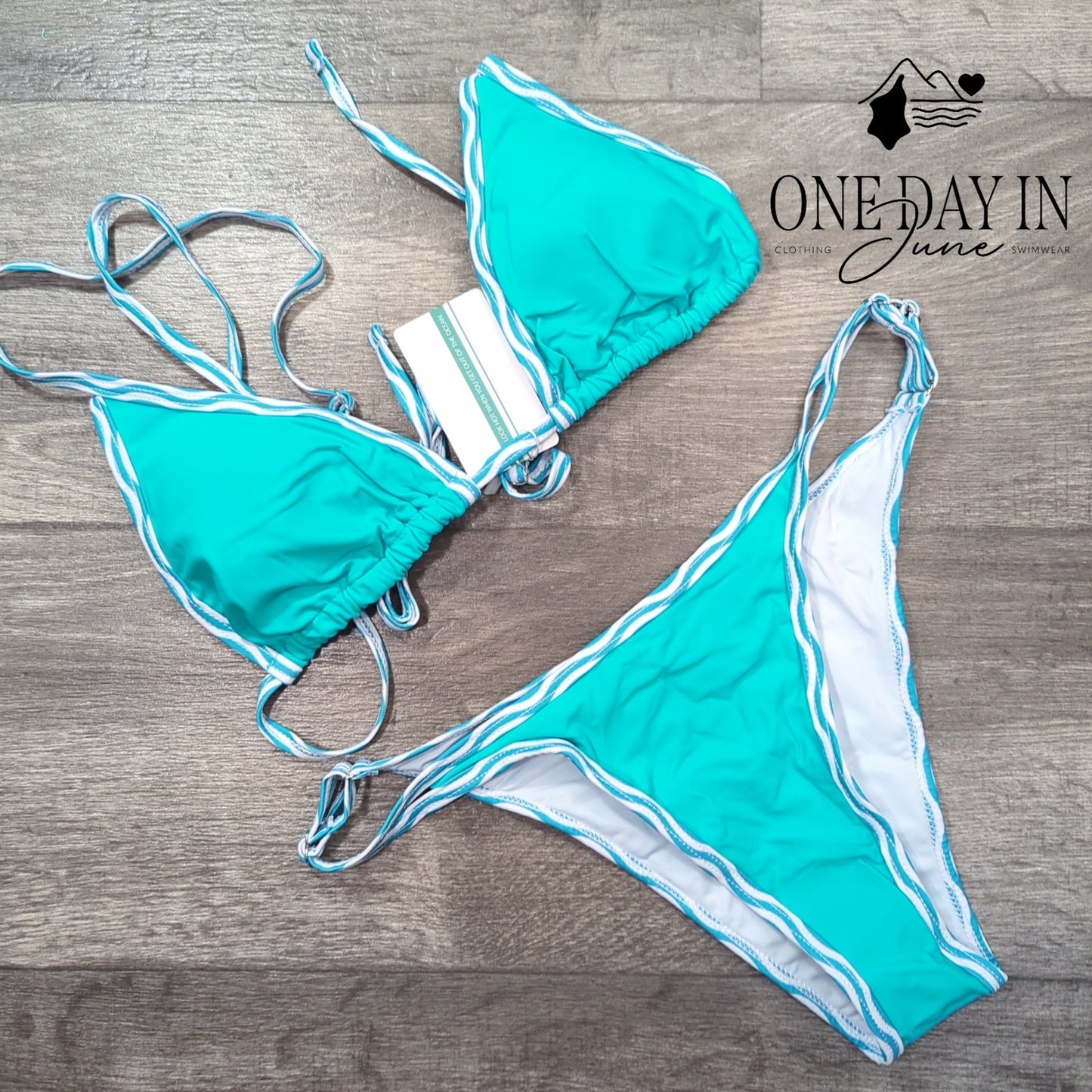 Tashehe Adjustable Triangle Bikini Swimsuit Size M