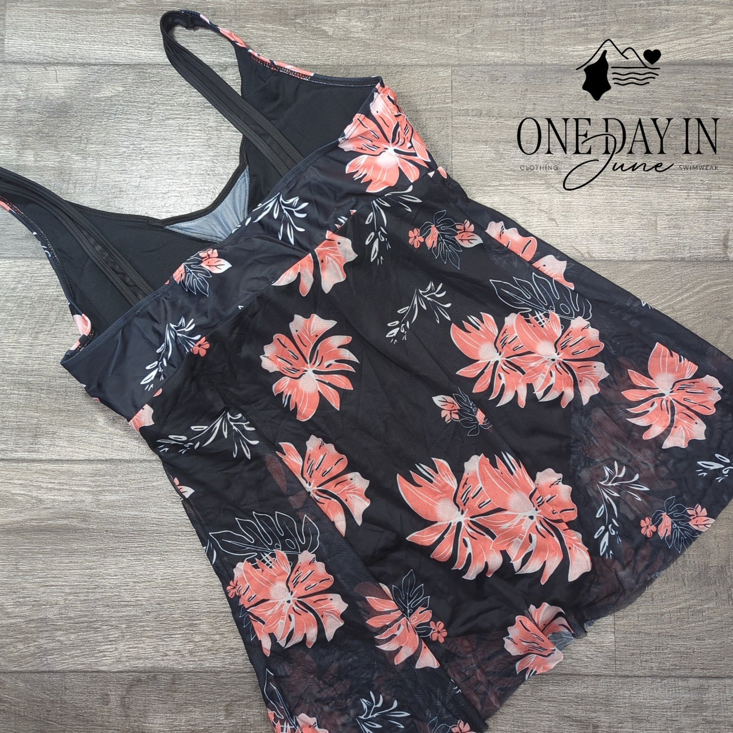 CharmLeaks One Piece Mesh Swimdress Swimsuit Size XL