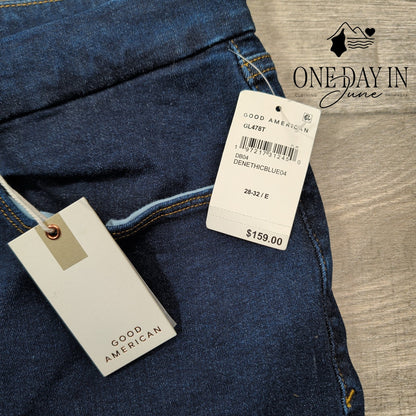 Good American Good Legs Skinny Jeans Deep Blue NWT $159 Size 28-32