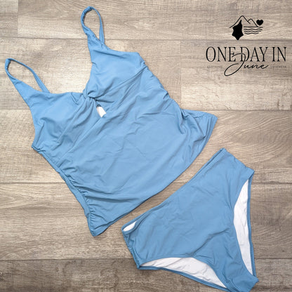 Zaful Cross Front Keyhole Tankini Swimsuit Size L