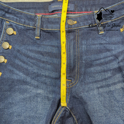Tommy Hilfiger Button Accent Denim Shorts Size 4