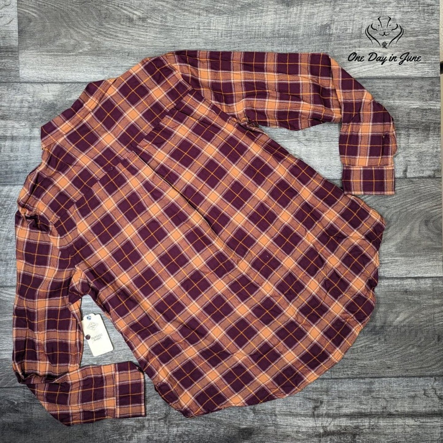 St. John's Bay Classic Button Down Flannel Top Size S