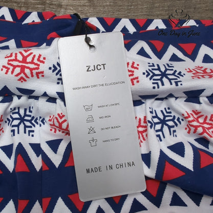 ZJCT Winter Snowflake Pajama Pants Red White Blue Fair Isle NWT Size L