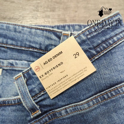 AG Adriano Goldschmied Ex-Boyfriend Slouchy Slim Jeans Blue NWT Size 8 (29)