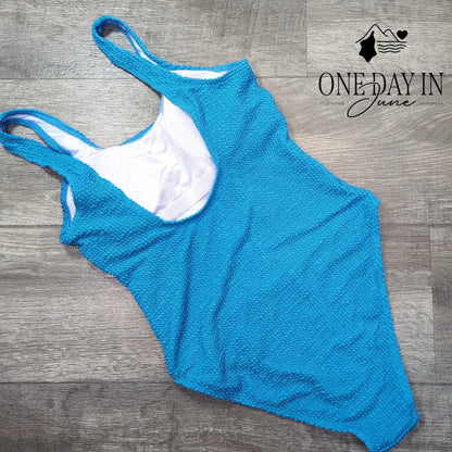 Charmo Smocked One Piece Swimsuit Size M