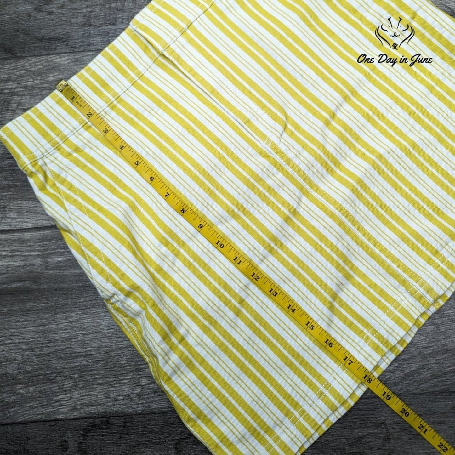 Loft Striped Denim Skirt Size 6