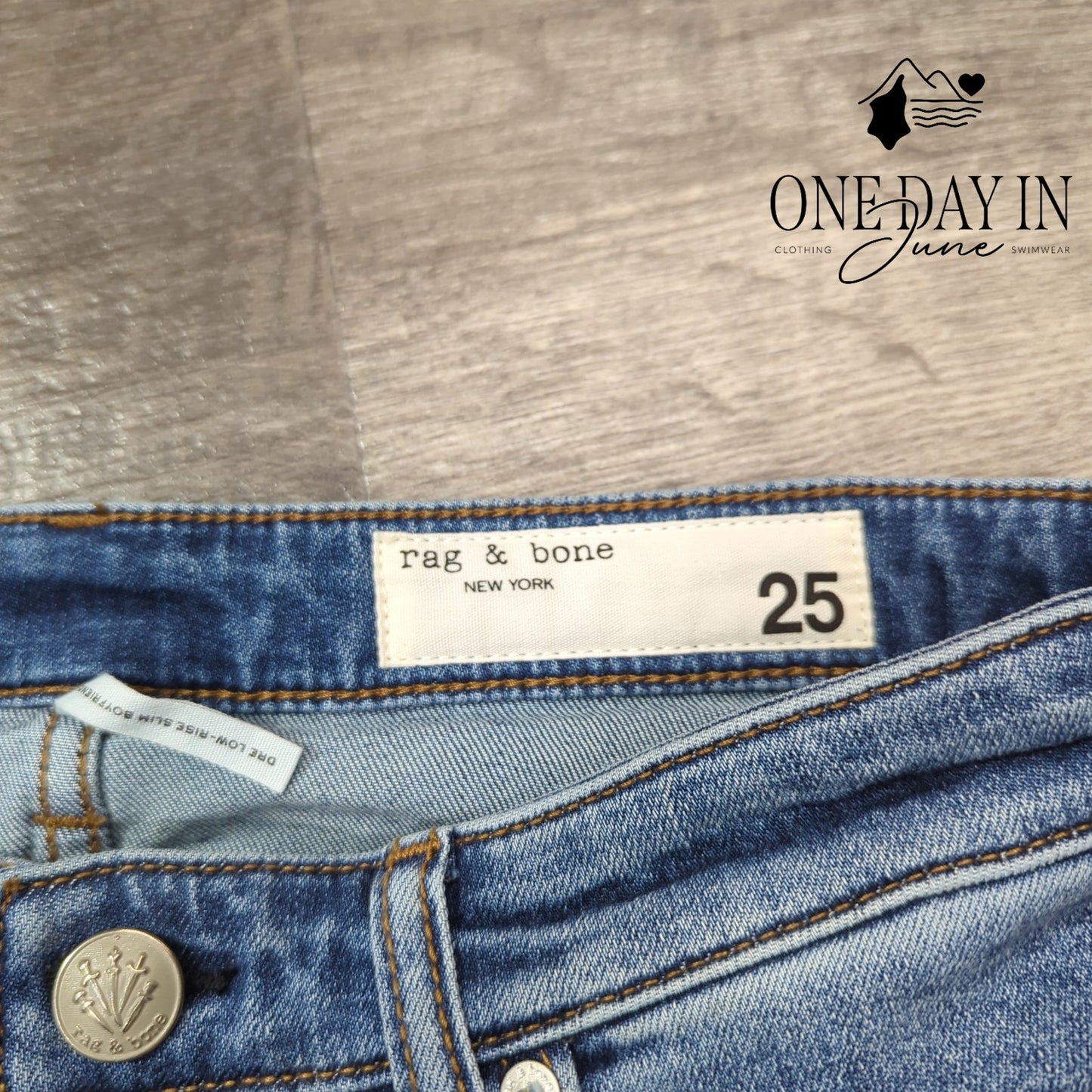 Rag & Bone The Dre Loe Rise Boyfriend Jeans Size 0 (25)