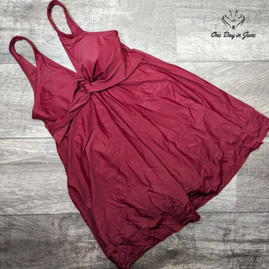 Shekini V Neck One Piece Swimdress Swimsuit Size S