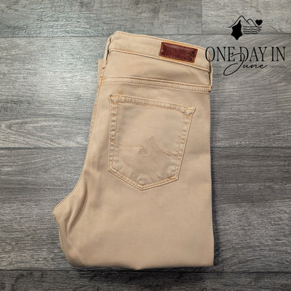 AG Adriano Goldschmied The Prima Mid Rise Cigarette Jeans Beige NWT Size 4 (27)
