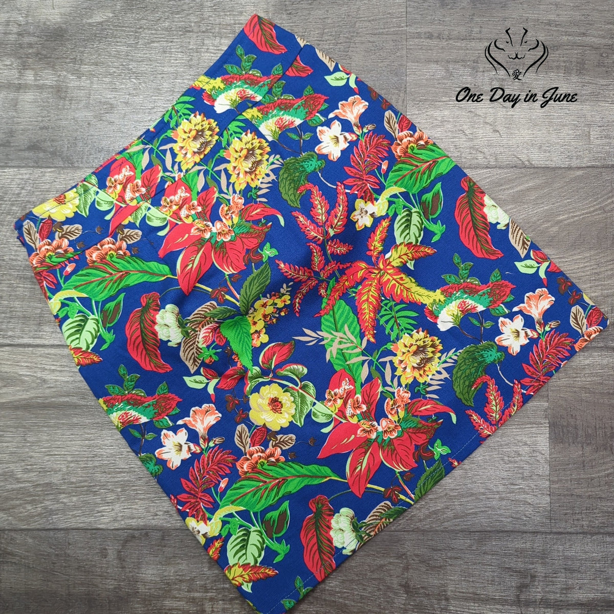Talbots Tropical Floral Print Mini Skirt Blue Multicolor Size 2