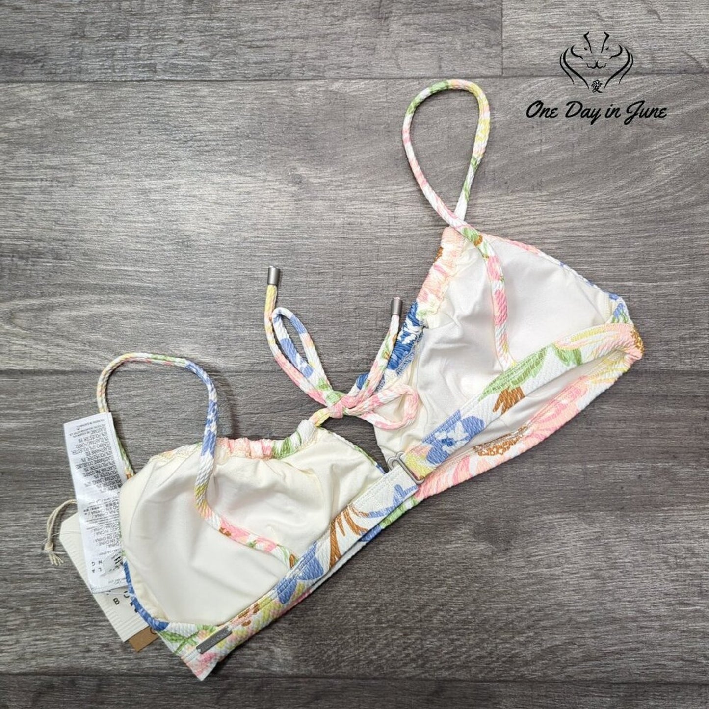Billabong UR A Dream Coco Bralette Bikini Top Floral 14 NWT $65.95 Size XL