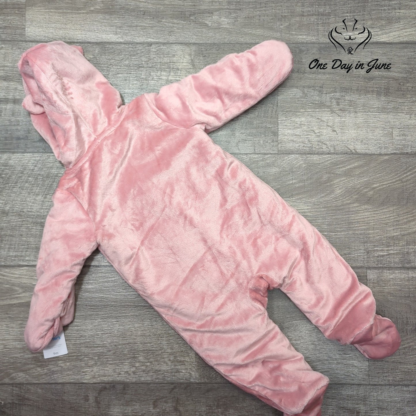 Carters Hooded Fleece Jumpsuit Size 9M