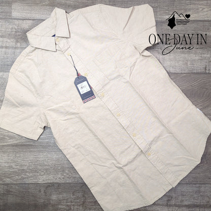 Ben Sherman Linen Blend Short Sleeve Shirt Size S