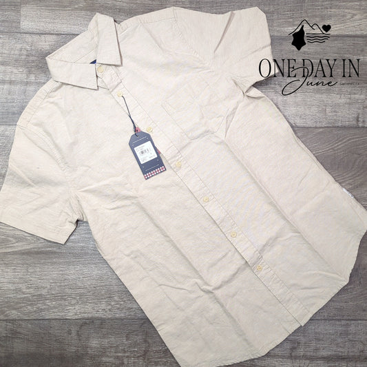 Ben Sherman Linen Blend Short Sleeve Shirt Size S