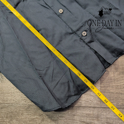 Ted Baker Mens Long Sleeve Button Down Shirt Navy Geometric NWT Size 5 (L)