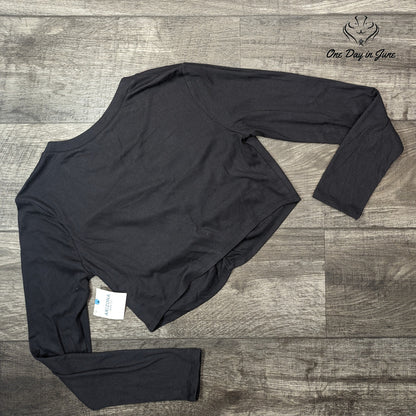 Arizona Jean Co. Ribbed Long Sleeve Ruched Top Size XL