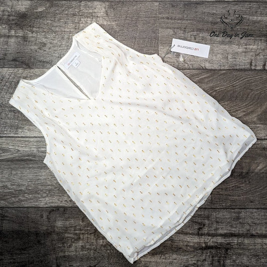 Liz Claiborne Crema Sleeveless Top Size S