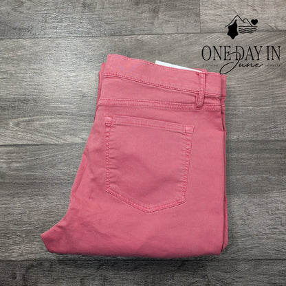 Loft Modern Skinny Jeans Pink Coral Stretch Denim NWT $69.50 Size 10