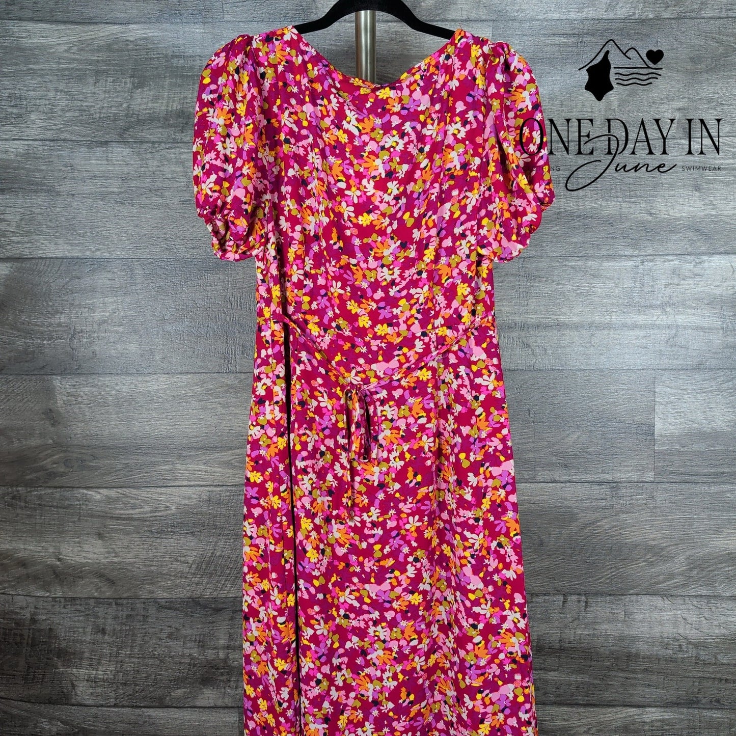Sanctuary Short Sleeve Floral Midi Dress Size 6