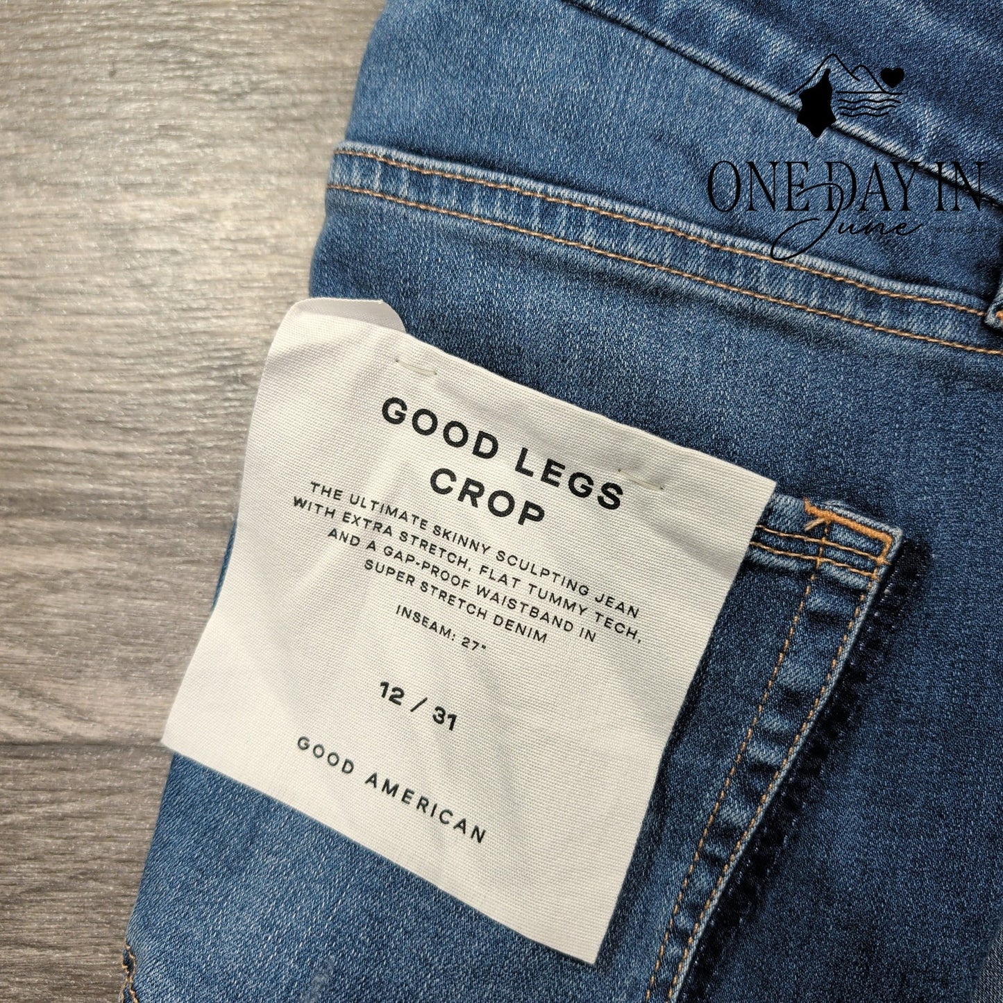 Good American Good Legs Crop Skinny Jeans Size 12