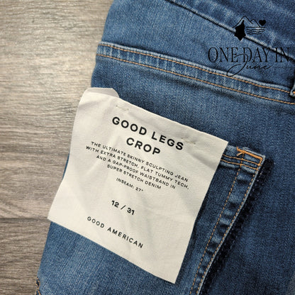 Good American Good Legs Crop Skinny Jeans Size 12
