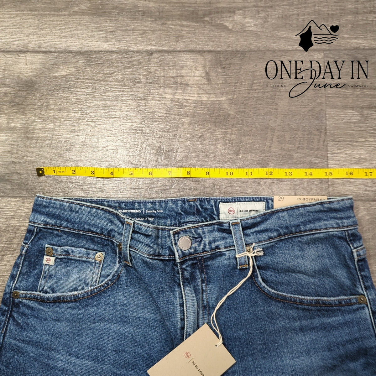 AG Adriano Goldschmied Ex-Boyfriend Slouchy Slim Jeans Blue NWT Size 8 (29)