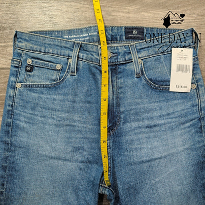 AG Adriano Goldschmied Farrah Skinny Ankle High Rise Raw Hem NWT $215 Size 4 (27