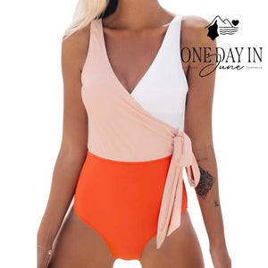 Cupshe Tie Side One Piece Swimsuit Size M