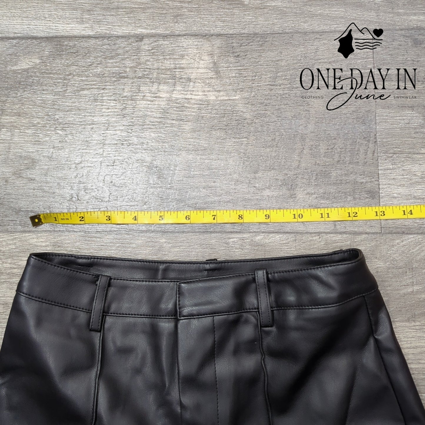 Commense High Waist Straight Leg Faux Leather Pants Size XS