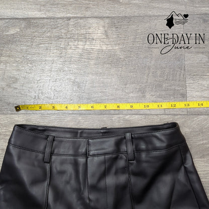 Commense High Waist Straight Leg Faux Leather Pants Size XS